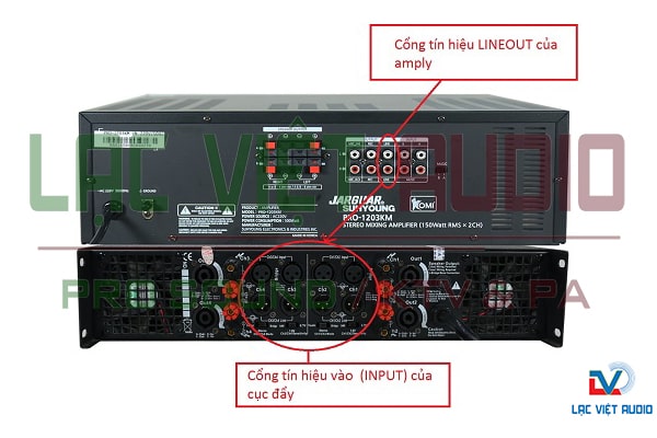 Kết nối amply với cục đẩy công suất