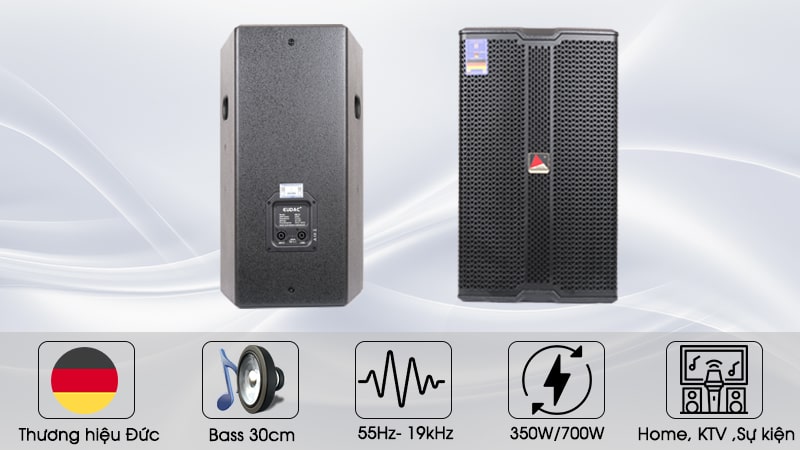 LOA SÂN KHẤU EUDAC BW-12 3 Loa karaoke BW 12 voi dai tan rong cong suat hoat dong manh me dem toi chat am song dong an tuong 1