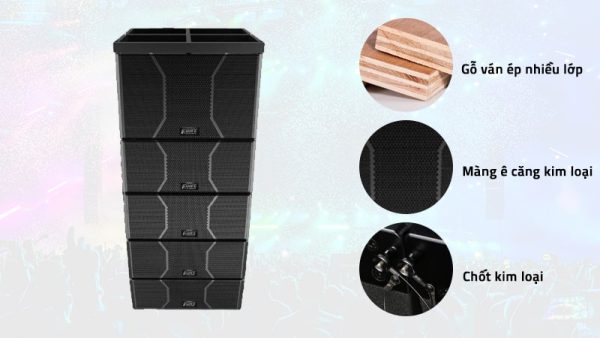 Loa array FONY LA-212 có thiết kế gọn nhẹ, chắc chắn, có khả năng chống nước tốt