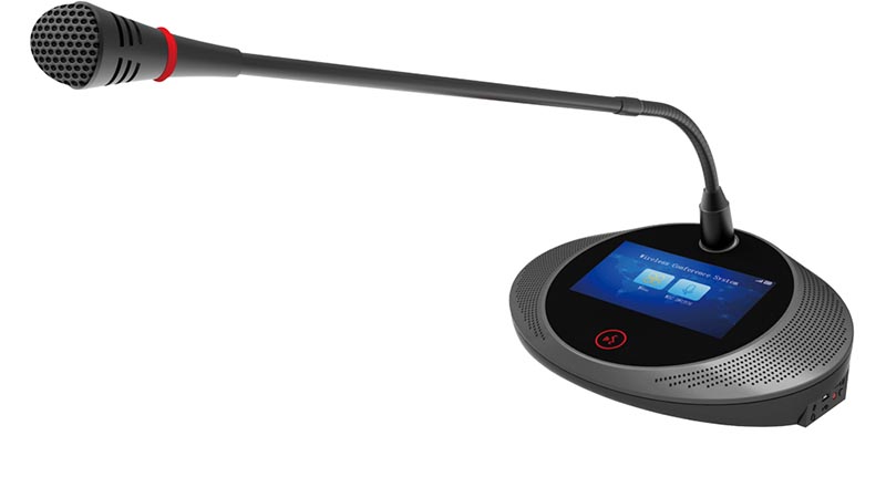 Micro cổ ngỗng ITC TS-W101 có hỗ trợ cài đặt thời gian nói của các micro đại biểu khác trong cùng một hệ thống