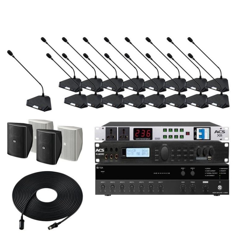 Cấu hình và thiết bị căn bản cho một phòng họp TOA D1000 Cấu hình và thiết bị căn bản cho một phòng họp TOA D1000