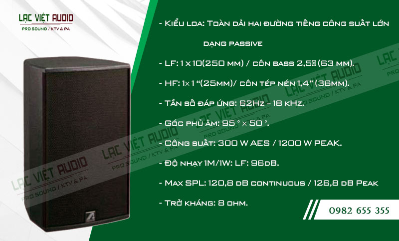 Các đặc điểm nổi bật của sản phẩm Loa Agasound AF 10H 