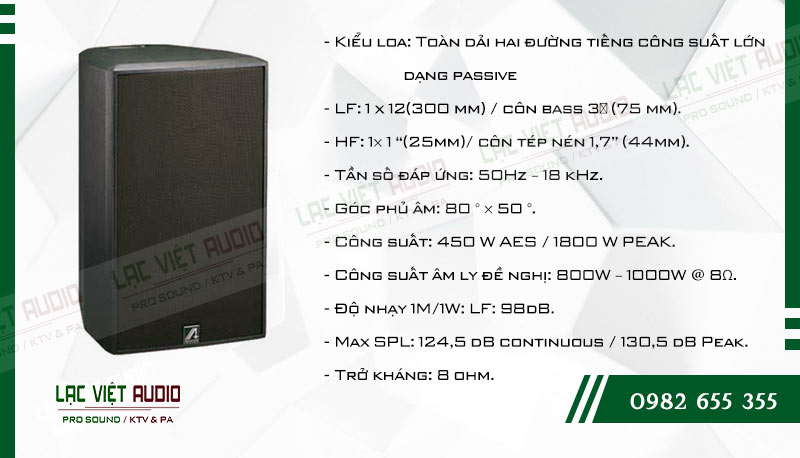 Các đặc điểm nổi bật của sản phẩm Loa Agasound AF 12H 