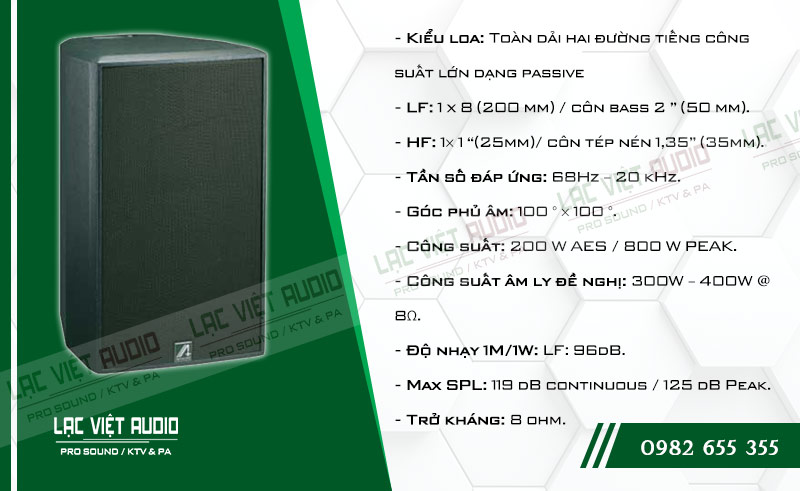 Các đặc điểm nổi bật của sản phẩm Loa Agasound AF 8H 