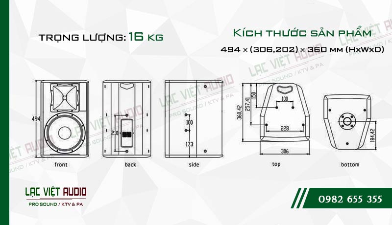Thiết kế bên ngoài của sản phẩm Loa Agasound AX 110+