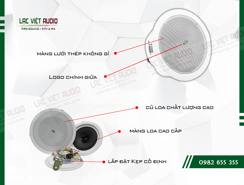 Các đặc điểm nổi bật của sản phẩm Loa gắn trần ITC T106