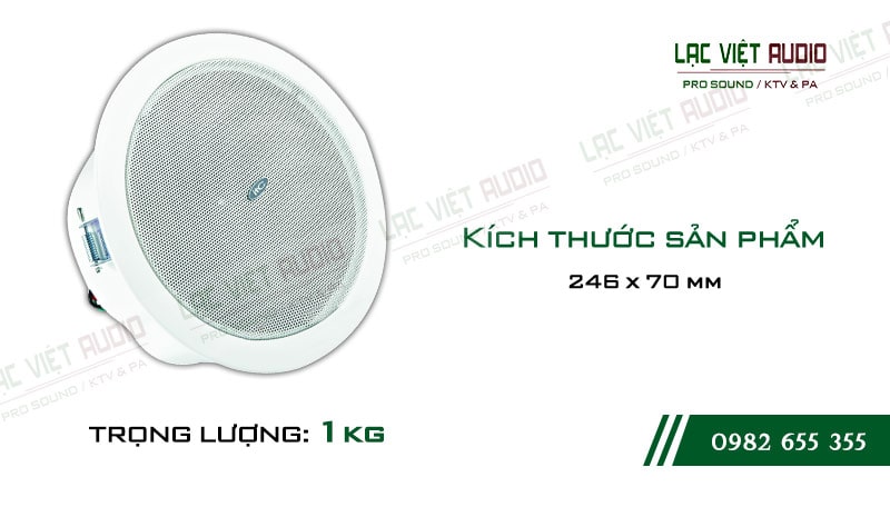 Thiết kế bên ngoài của sản phẩm Loa gắn trần ITC T106