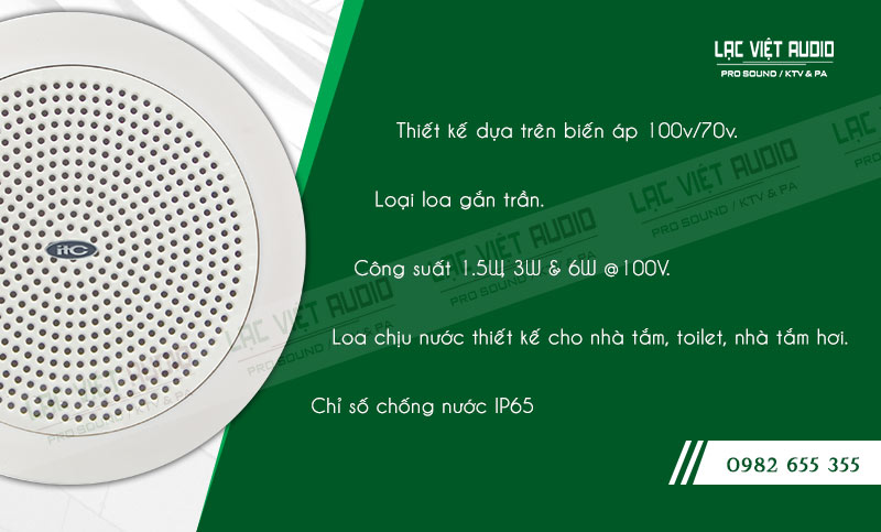Các đặc điểm nổi bật của sản phẩm Loa gắn trần ITC T106W Các đặc điểm nổi bật của sản phẩm Loa gắn trần ITC T106W