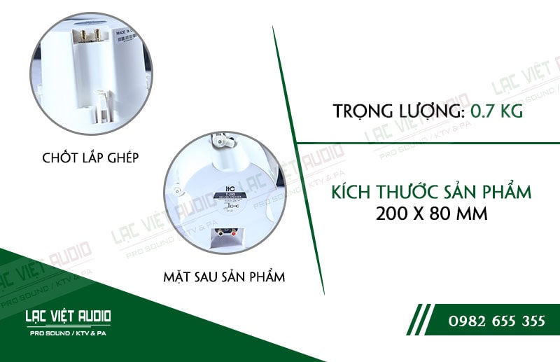 Thiết kế bên ngoài của sản phẩm Loa gắn trần ITC T205 Thiết kế bên ngoài của sản phẩm Loa gắn trần ITC T205