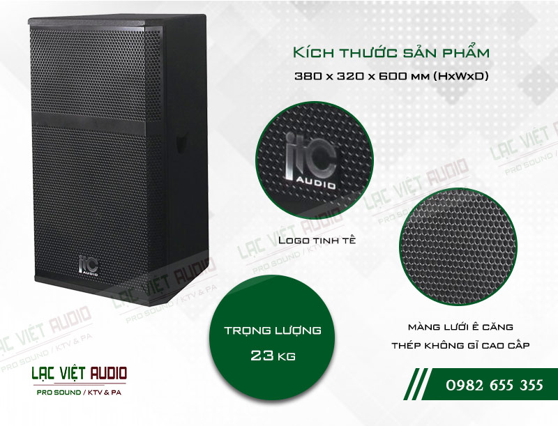 Thiết kế bên ngoài của sản phẩm Loa sân khấu ITC TS 12HW