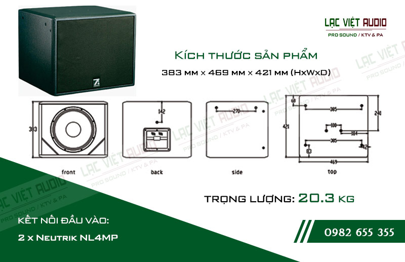 Thiết kế bên ngoài của sản phẩm Loa Sub hơi cao cấp Agasound AFS 12B Thiết kế bên ngoài của sản phẩm Loa Sub hơi cao cấp Agasound AFS 12B