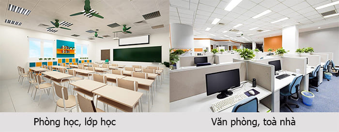 Ứng dụng phổ biến: Cho phòng học, thông báo công cộng, toà nhà, văn phòng...