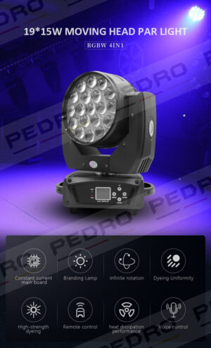 Alternative view of Đèn Moving LED RGBW19X15 PEDRO PL-MLED1915