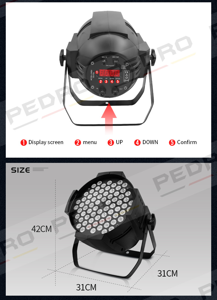 par led 72x3w pl par7203 1329 2